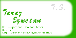 terez szmetan business card